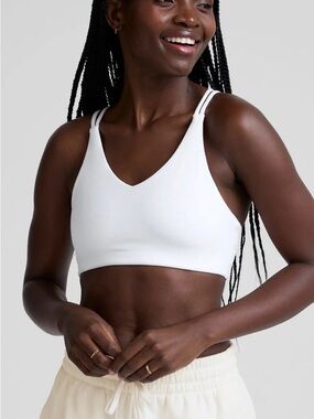 Beyond Yoga White Space Dye Get Across Bra